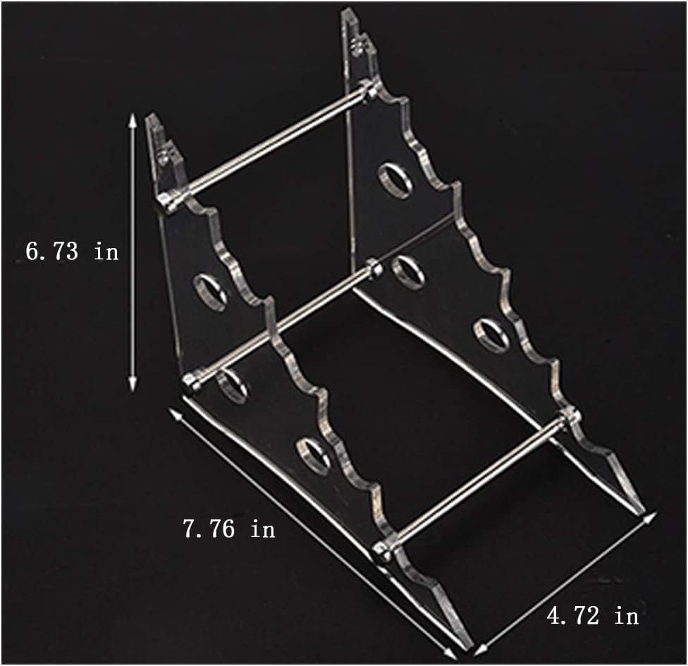 2 Stück acht Schichten Hochleistungs-Acrylmesser-Messeständer, Taschenmesser Staffelei Halter, Jagd Survival Knife Rack