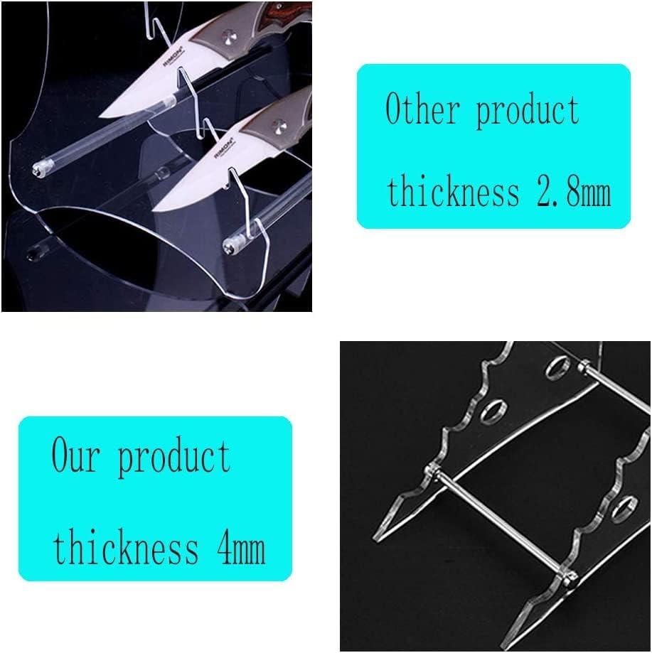 2 Stück acht Schichten Hochleistungs-Acrylmesser-Messeständer, Taschenmesser Staffelei Halter, Jagd Survival Knife Rack