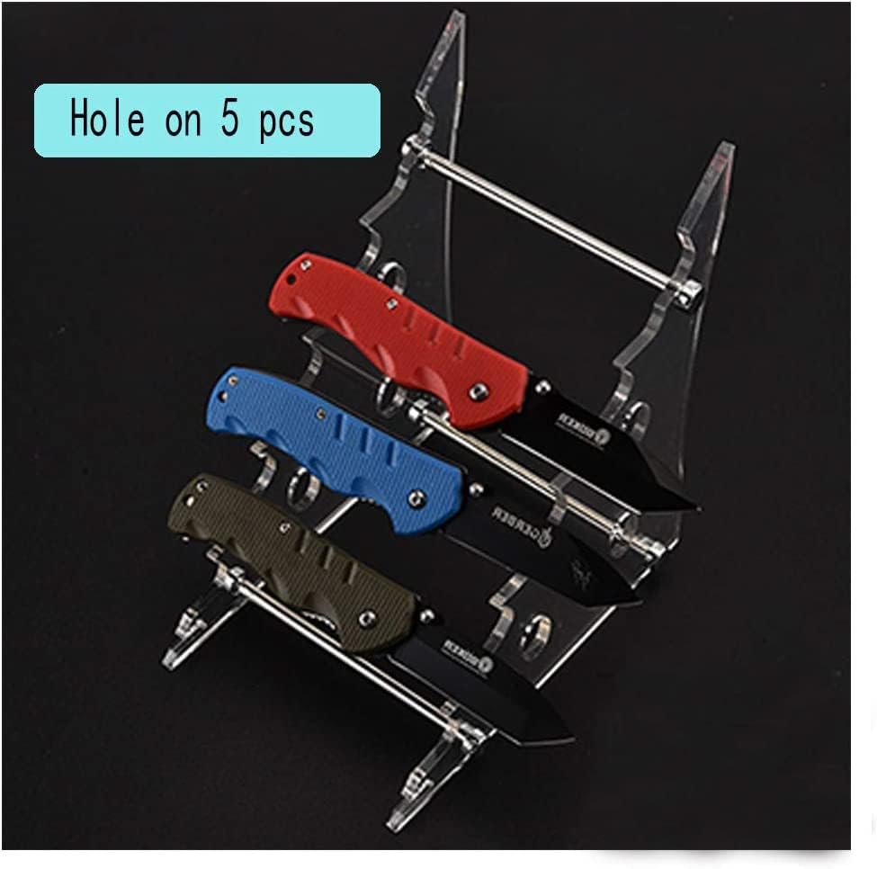 2 Stück acht Schichten Hochleistungs-Acrylmesser-Messeständer, Taschenmesser Staffelei Halter, Jagd Survival Knife Rack