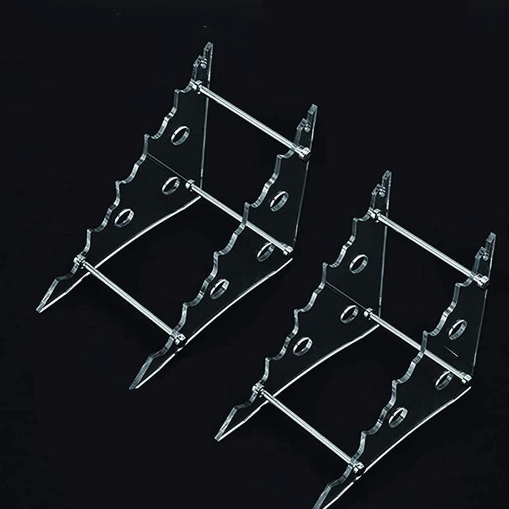 2 Stück acht Schichten Hochleistungs-Acrylmesser-Messeständer, Taschenmesser Staffelei Halter, Jagd Survival Knife Rack