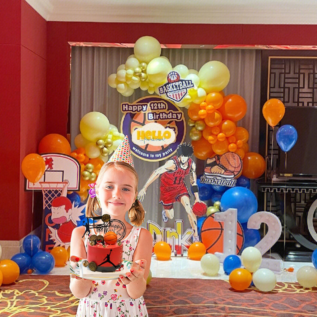 10 Stück Basketball Kuchen Topper, Basketball Party, Basketball Party Kuchen Zubehör Set, Kinder Geburtstag Kuchen Topper, Basketball Kuchen Topper, Kuchen Zubehör