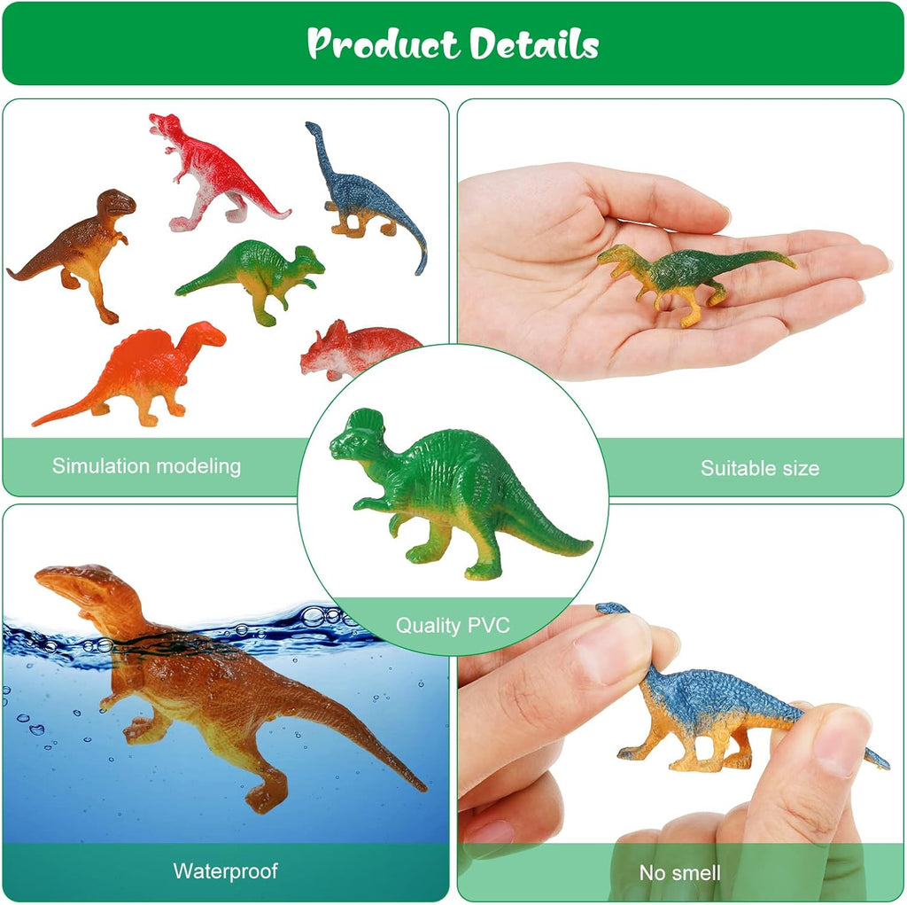 24 Stück Dinosaurier Figuren, Klein Dino Spielzeug, Mini Dinosaurier Sammlung, Dinos Spielzeug