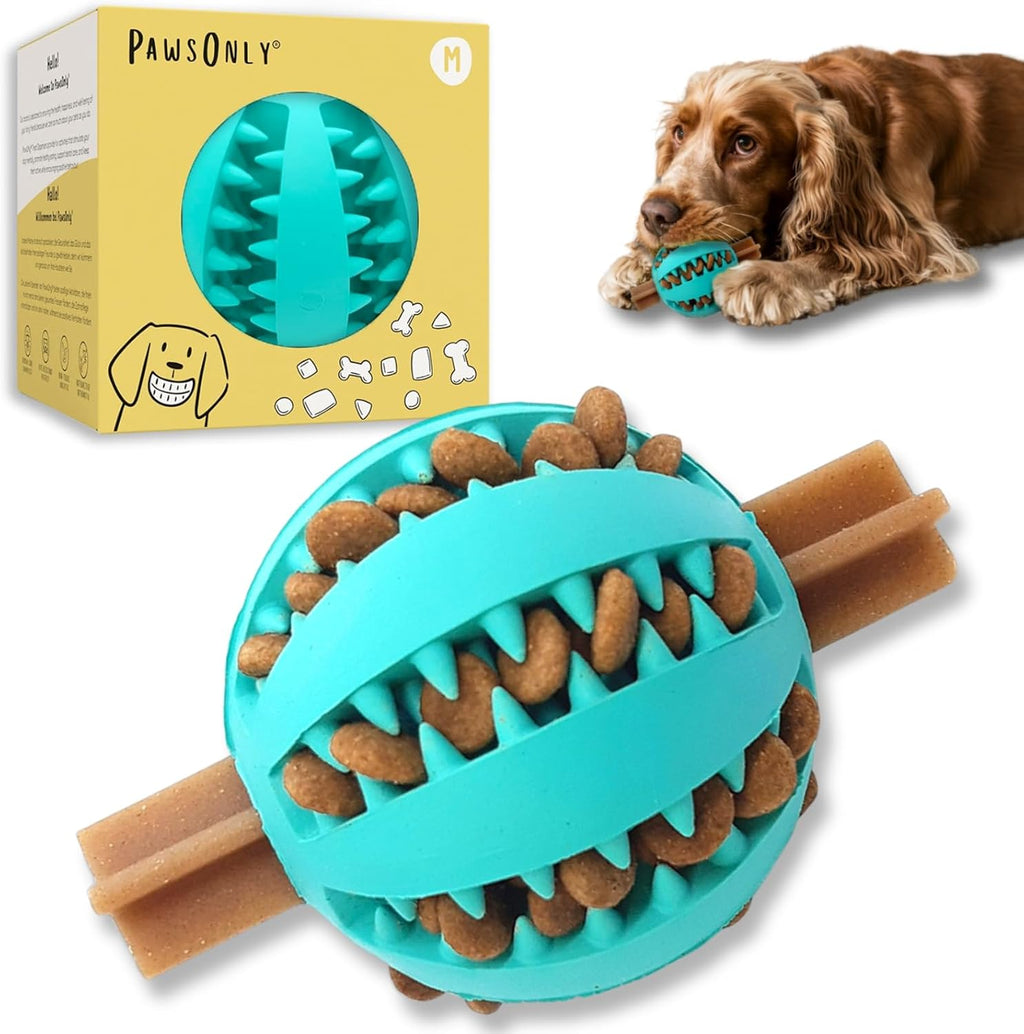 Futterball für Hunde | Hundespielzeug Intelligenz | Leckerli Ball | Denkspiele | Snackball Naturkautschuk | Beschäftigung Hund | Zahnball
