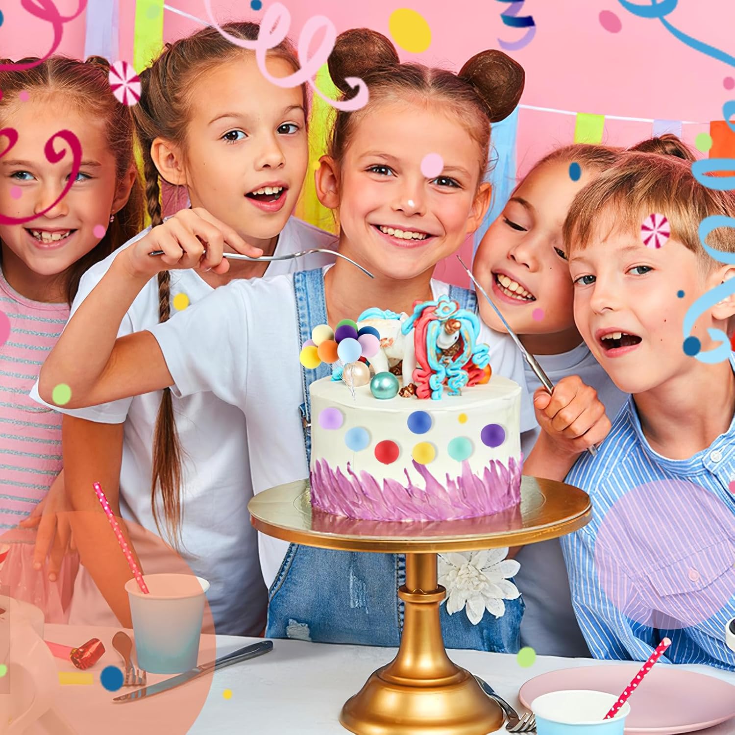 30 Stück Tortendeko Kugeln Bunte Kuchen Kugel Dekoration Regenbogen Mini Ballon Kuchenaufsätze Runde Ballon Cupcake Aufsätze Torten Deko für Geburtstagsfeier Hochzeit Jahrestag Babyparty